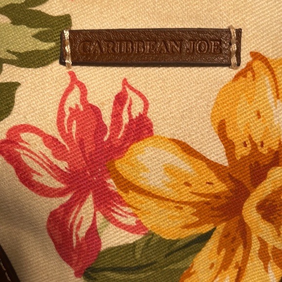 Caribbean Joe Floral Pattern With Brown Details Size Small - Picture 2 of 9